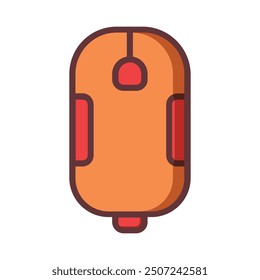 laptop mouse. simple colors hd icon. flat design style. suitable for advertising, branding, web. vector design template