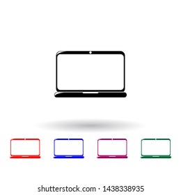 a laptop multi color icon. Elements of technology set. Simple icon for websites, web design, mobile app, info graphics