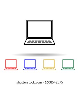 Laptop multi color style icon. Simple thin line, outline vector of computer parts icons for ui and ux, website or mobile application