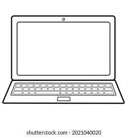 Laptop or netbook icon concept. vector illustration