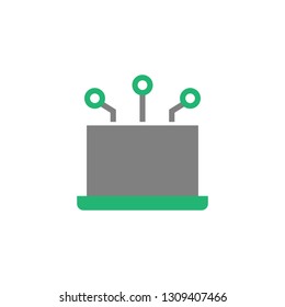 Laptop network connecting icon. Element of Cyber and Security for mobile concept and web apps. Detailed Laptop network connecting icon can be used for web and mobile