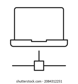 Laptop networking Isolated Vector icon which can easily modify or edit

