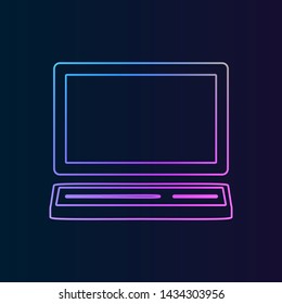 A laptop nolan icon. Simple thin line, outline vector of Technology icons for UI and UX, website or mobile application