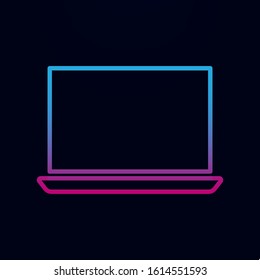 A laptop nolan icon. Simple thin line, outline vector of web icons for ui and ux, website or mobile application