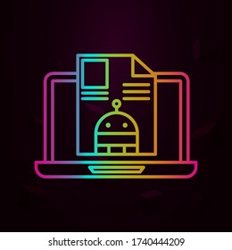 Notebook-Symbol Einfache dünne Linie, Umrissvektor Robotics Engineering-Icons für ui und ux, Website oder mobile Anwendung