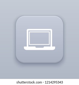Laptop notebook button, best vector on a gray background