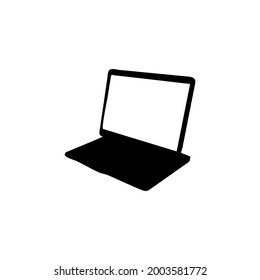 Laptop or notebook computer flat vector icon