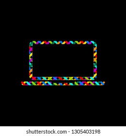 Laptop or notebook computer icon