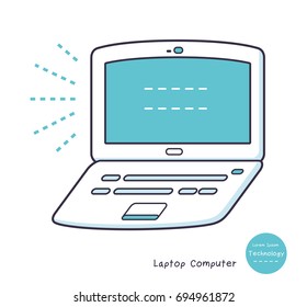 Laptop notebook computer icon isolated