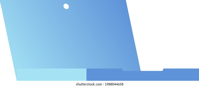 Laptop or notebook computer minimal icon or graphic isolated 