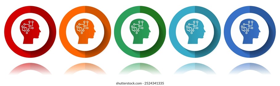 Laptop, notebook, computer vector icons, flat icon set for logo design, webdesign and mobile applications, colorful web button collection in eps 10