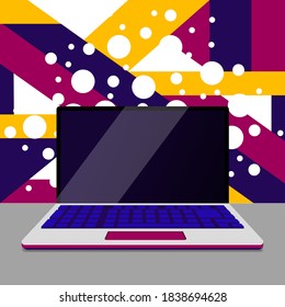 Laptop or notebook computer vector illustration.