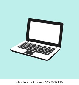 Laptop or Notebook computer white color vector