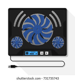 Laptop Notebook External Cooling Stand Pad Fan Airflow Gaming