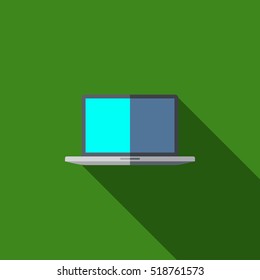 Laptop notebook icon or illustration in flat style