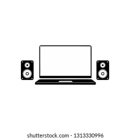 Laptop, Notebook icon. Vector Illustration. Eps 10