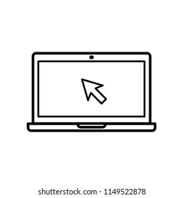 laptop notebook icon vector template  editable stroke