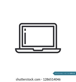 laptop, notebook icon vector template