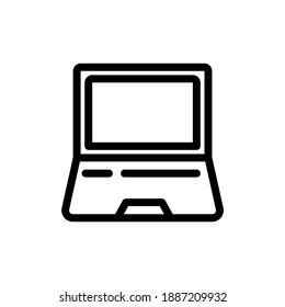 laptop notebook vector line icon