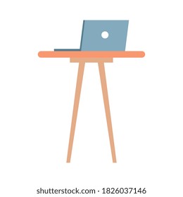 Notebook-PCs auf Tisch, Digital-Technologie und Kommunikationsthema Vektorgrafik