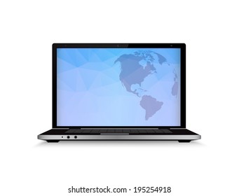 laptop on a white background