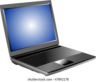 laptop on a white background