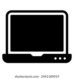 Laptop Online learning icon illustration