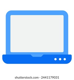 Laptop Online learning icon illutration
