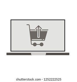 laptop online vector icon