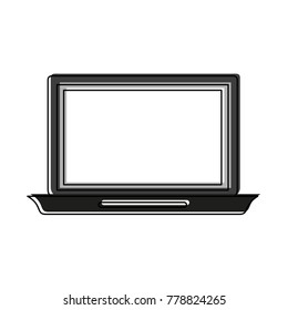 Laptop open isolated