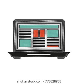 Laptop open isolated