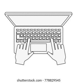 Laptop open isolated