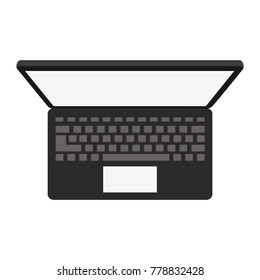 Laptop open isolated
