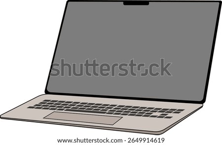 Laptop open on a desk