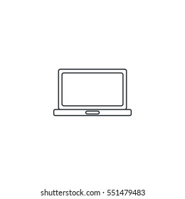 laptop outline icon illustration, can be used for web and mobile