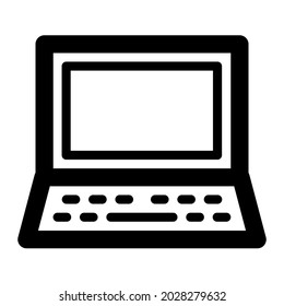 Laptop outline icon, suitable for set electonics icons