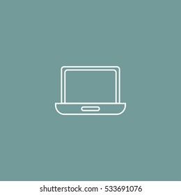 laptop outline icon vector, can be used for web and mobile design