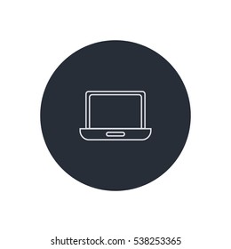 laptop outline icon vector, can be used for web and mobile design