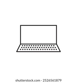 laptop outline icon vector eps