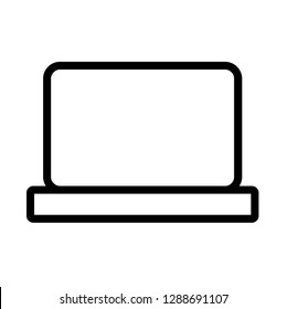 laptop outline icon vector  isolated illustration editable