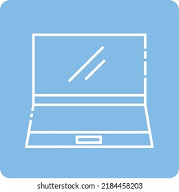 Icono de esquema de portátil para sitio web y aplicación