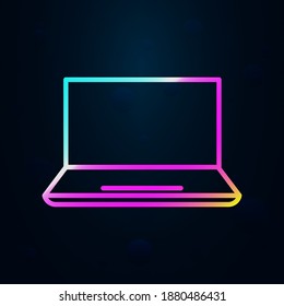 A laptop outline nolan icon. Simple thin line, outline vector of education icons for ui and ux, website or mobile application