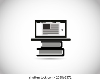 Laptop Over Book