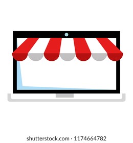 laptop with parasol icon