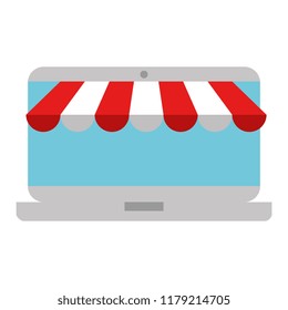 laptop with parasol icon