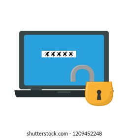 laptop with password access