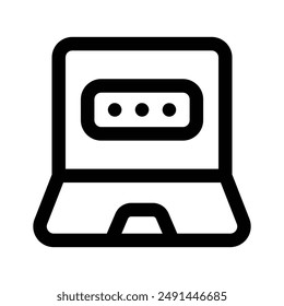 Laptop password vector design in trendy style