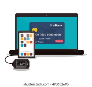 Laptop payment and shopping design