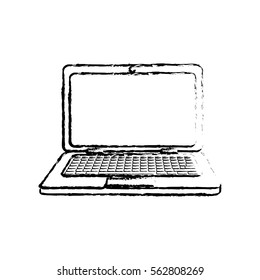 Laptop pc computer icon vector illustration graphic design