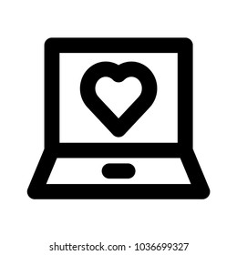 laptop PC heart  